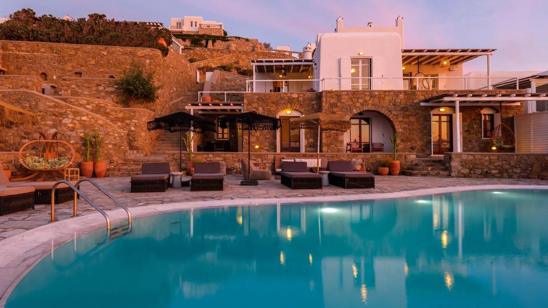 Cosset Villa Bohochic Sea&Harbourview And Sunset By One-Villas Ornos  0*, Ornos (Mykonos) Griechenland