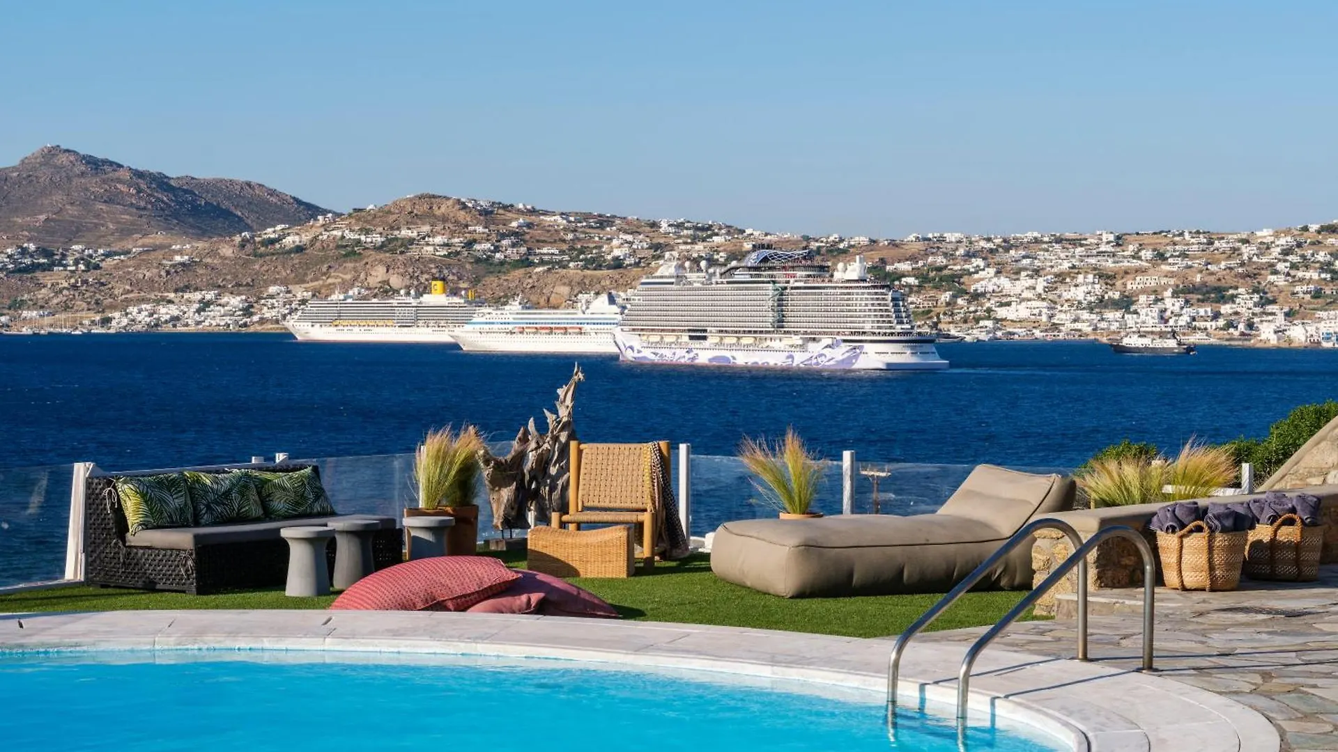 Cosset Villa Bohochic Sea&Harbourview And Sunset By One-Villas Ornos  0*, Ornos (Mykonos) Griechenland