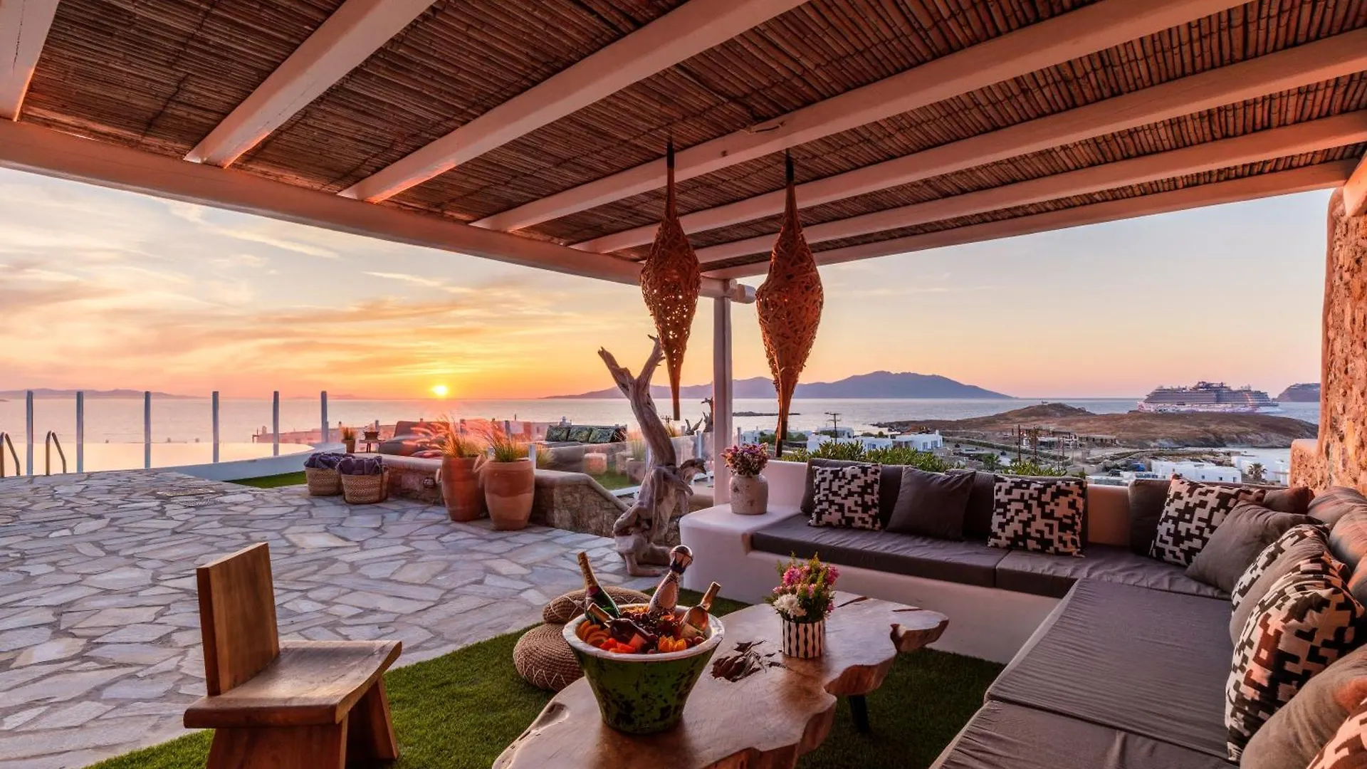 Cosset Villa Bohochic Sea&Harbourview And Sunset By One-Villas Ornos  Griechenland