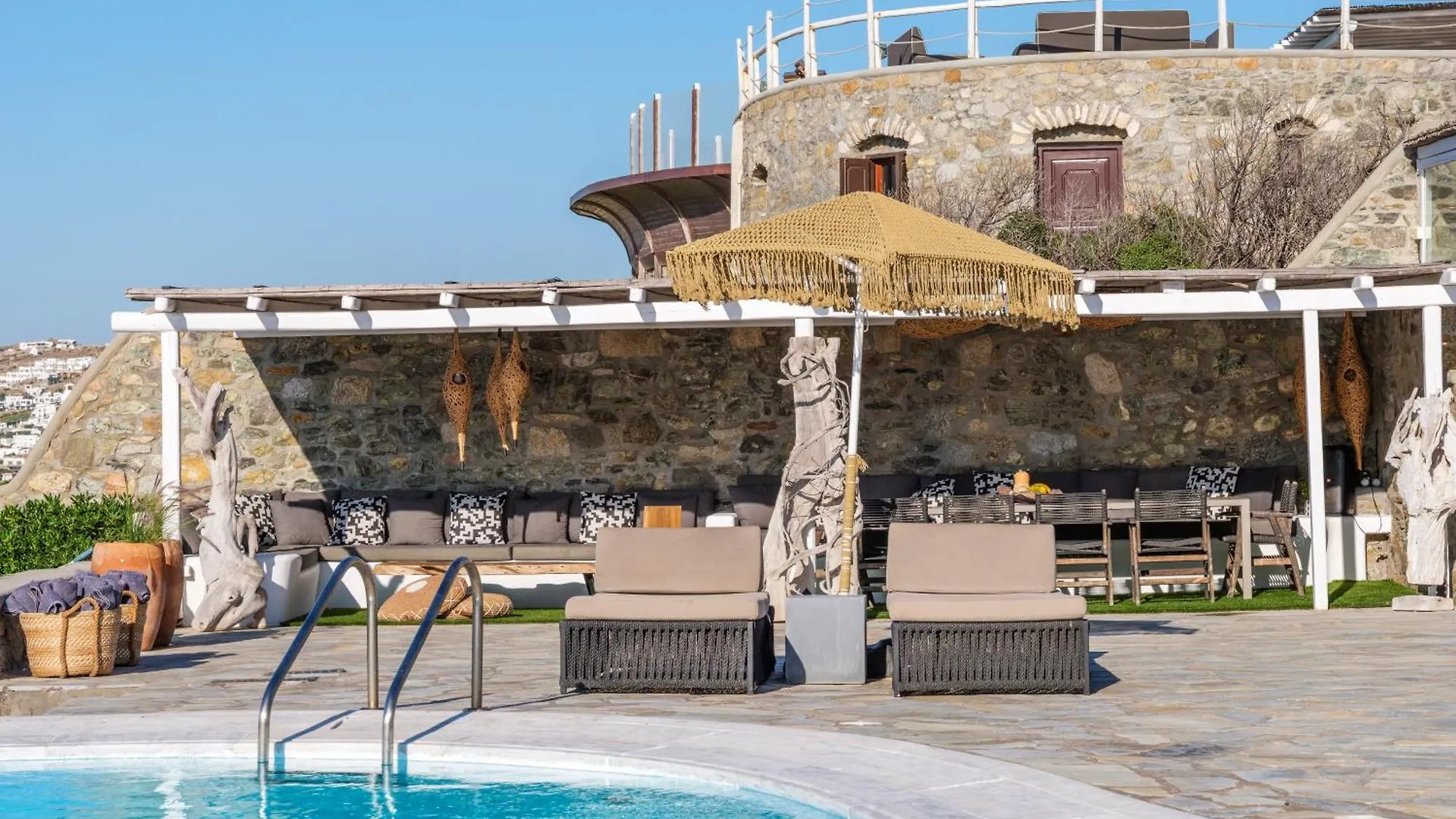 Cosset Villa Bohochic Sea&Harbourview And Sunset By One-Villas Ornos  Ornos (Mykonos)