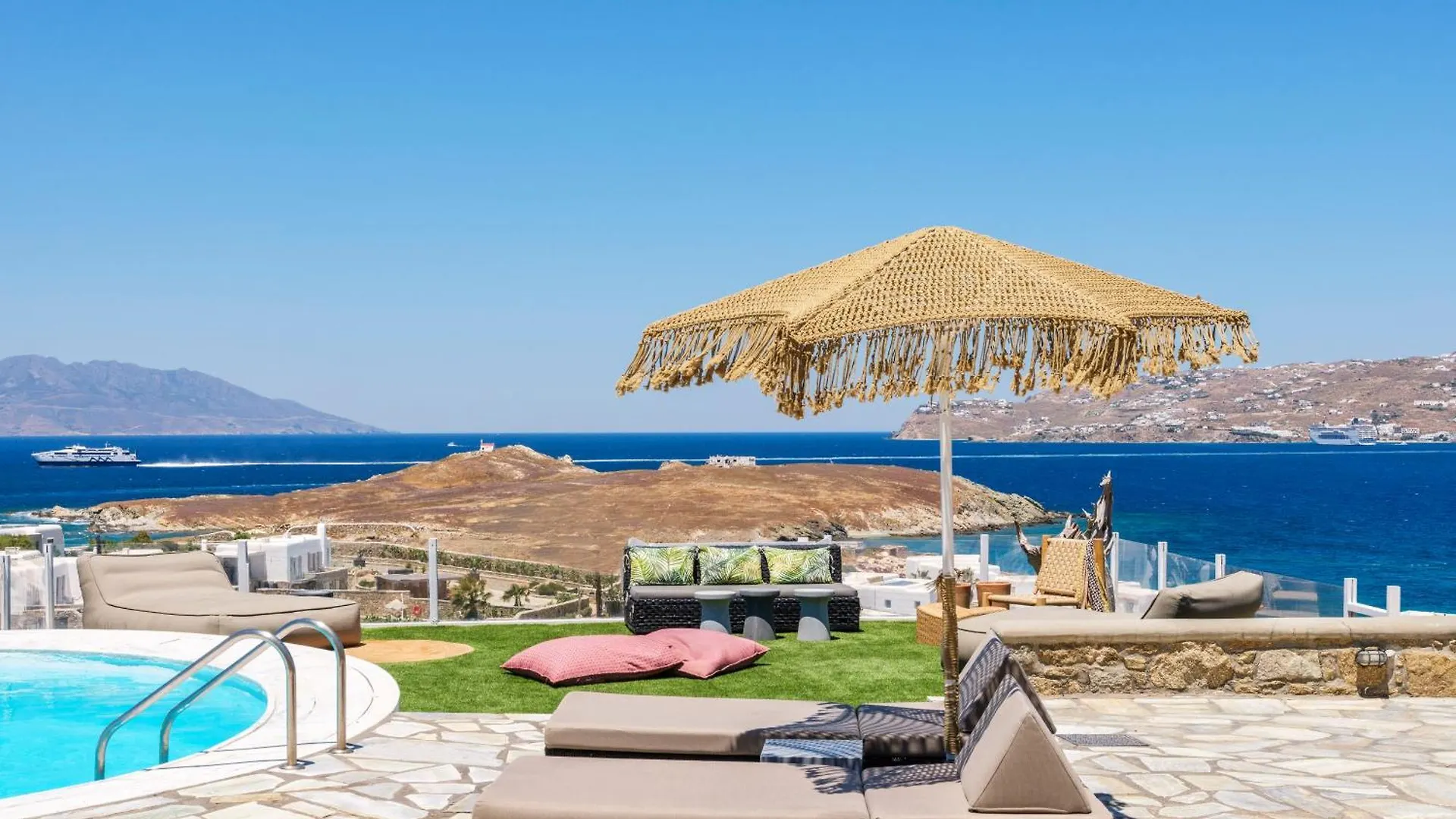 Cosset Villa Bohochic Sea&Harbourview And Sunset By One-Villas Ornos  0*, Ornos (Mykonos)